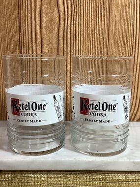 Ketel One Clear Glass Tumbler - Set of 2 lowball Size